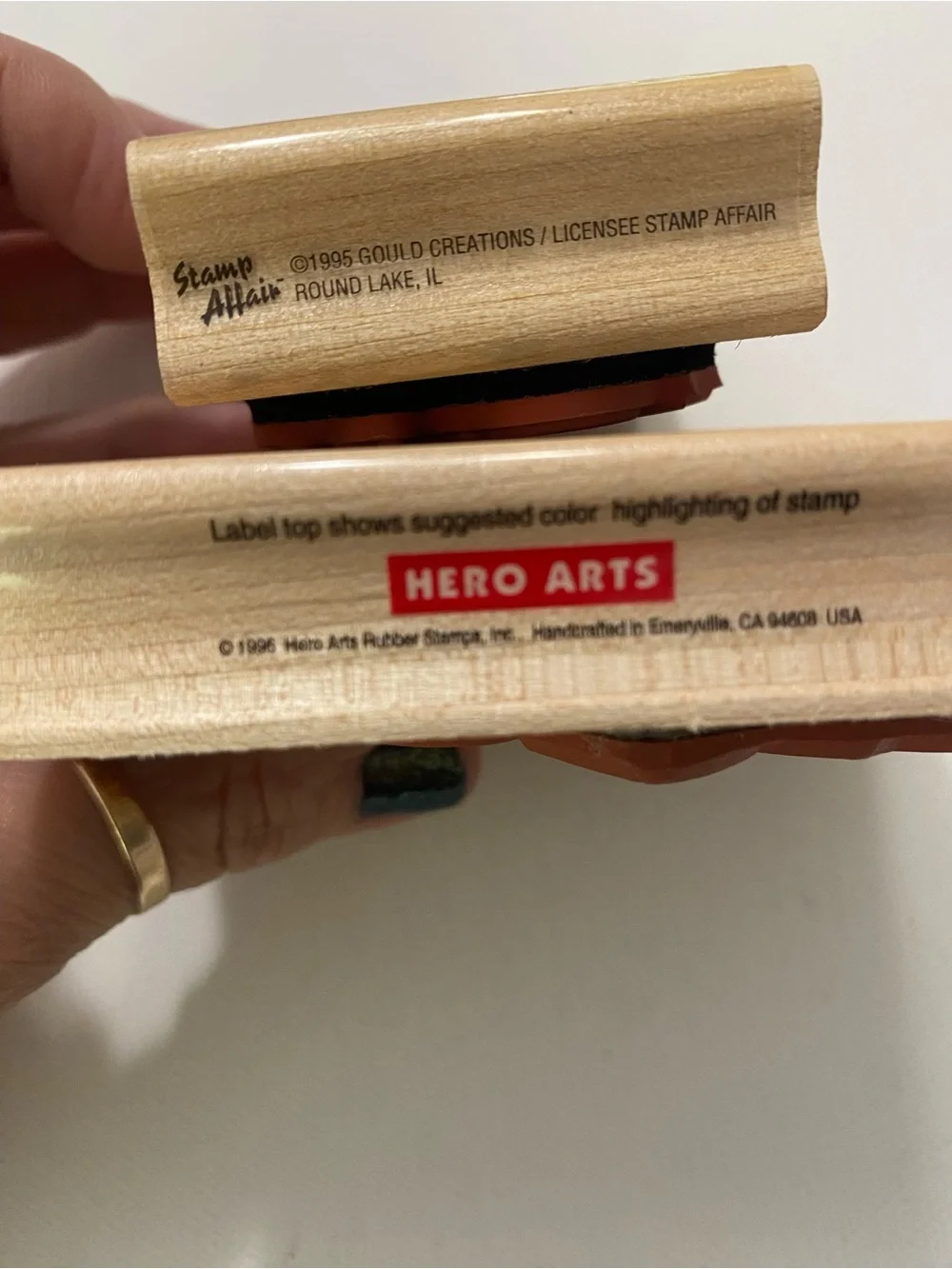 Hero Arts & Stamp Affair Vintage Wood Mounted Rubber Stamps Gardening Fishing